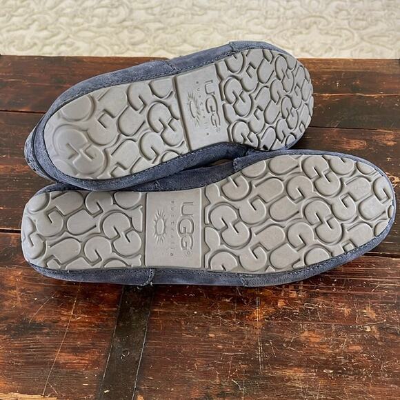 Men's Ugg Navy Nubuck Leather Slip On Driving Moccasin Loafers Size 11 - Picture 5 of 7